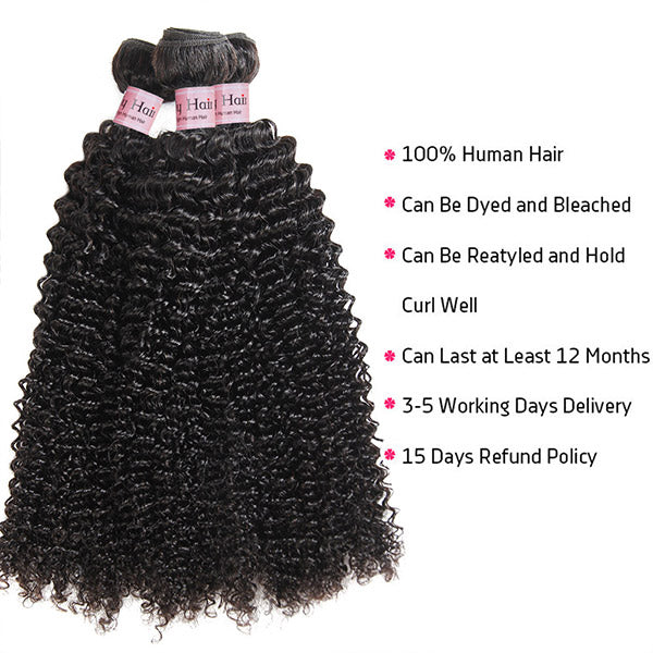 Brazilian Curly Hair Bundles with Frontal 4 Bundles with Hd Frontal