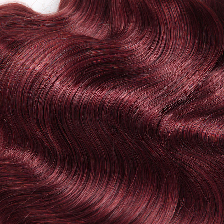 Burgundy Hair Weave Bundles Colored Brazilian Body Wave Human Hair Bundles