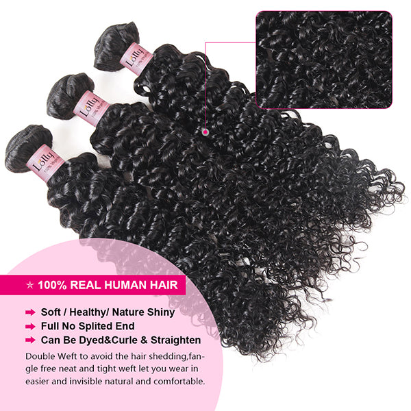 Curly Hair Bundles with 13x6 Hd Lace Frontal Virgin Human Hair 3 Bundles with Frontal