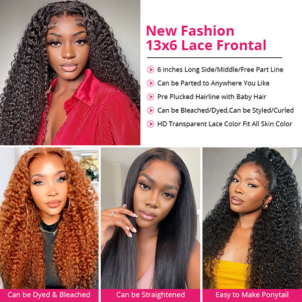 Curly Hair Bundles with 13x6 Hd Lace Frontal Virgin Human Hair 3 Bundles with Frontal