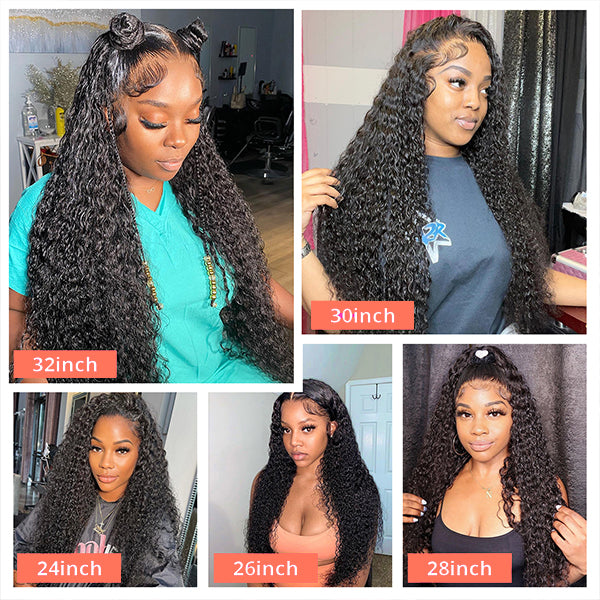 Curly Human Hair Wigs 13x4 HD Lace Front Wig Pre Plucked Curly Lace Frontal Wigs