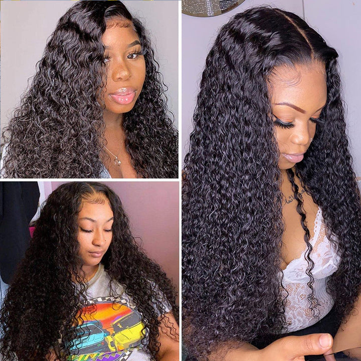 Curly Wigs 6x6 Lace Closure Wig 30Inch HD Transparent Deep Curly Human Hair Wigs for Women