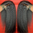 Yaki Human Hair Wig 13x4x1 HD Transparent Lace Wigs Kinky Straight Hair - LollyHair