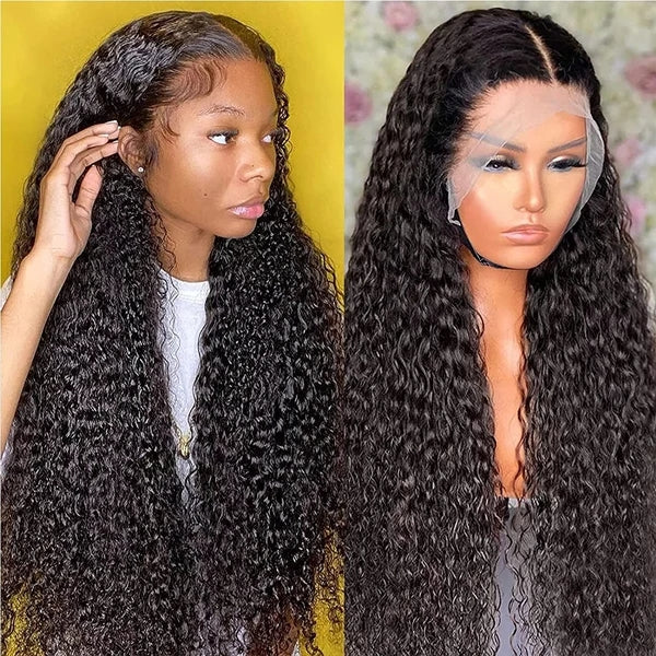 Lolly 13x4 13x6 HD Transparent Lace Front Wigs Curly Pre Plucked Bleached Knots Wear Go Human Hair Wigs For Women