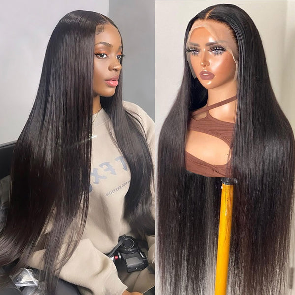 13x6 Glueless Straight Lace Front Wigs 13x4 HD Lace Front Human Hair Wigs
