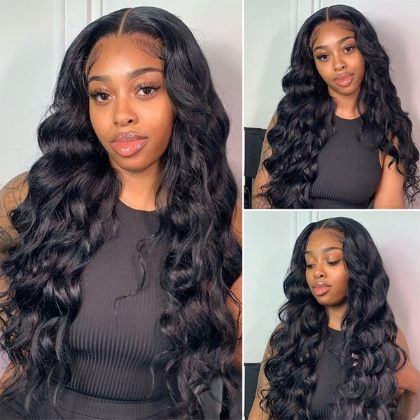250% Density Body Wave Human Hair Wigs 4x4 HD Transparent Lace Closure Wig 30 32 inch Pre Plucked Lace Wigs