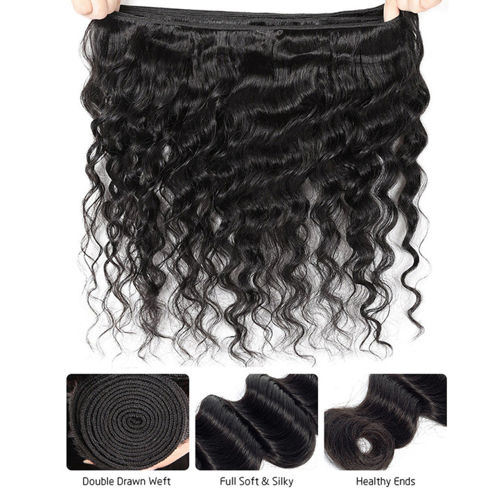 Loose Deep Wave 5 bundles Human Hair Extensions Virgin Human Hair Weave - LollyHair