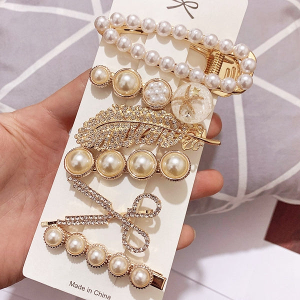Handmade Pearls Hair Clips Pin for Women Fashion