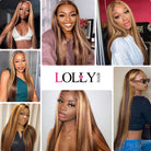 Highlight Clip In Hair Extensions Human Hair Full Head Brazilian Straight Clip In 7 Pcs/Set - LollyHair