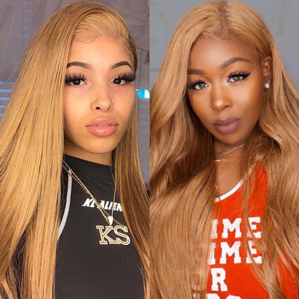 Honey Blonde Body Wave Wig Colored Wigs for Black Women 13x4 Frontal Wig - LollyHair