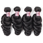 Lolly Hair Peruvian Virgin Loose Wave Human Hair 4 Bundles with 4x4 Lace Closure : LOLLYHAIR