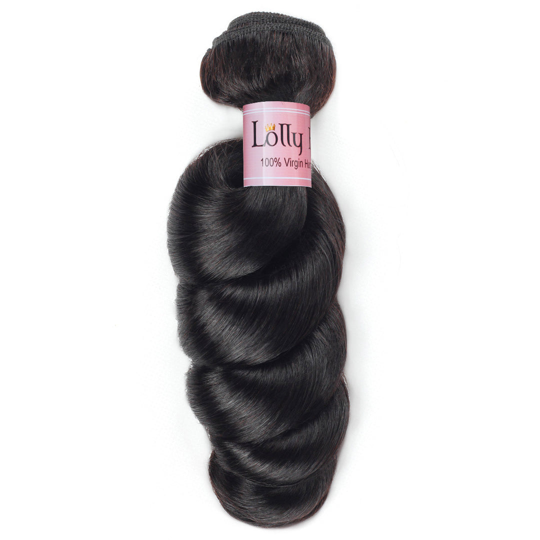 Lolly Hair Indian Loose Wave Human Hair Extensions 1 Bundle Deal 9A 100g : LOLLYHAIR