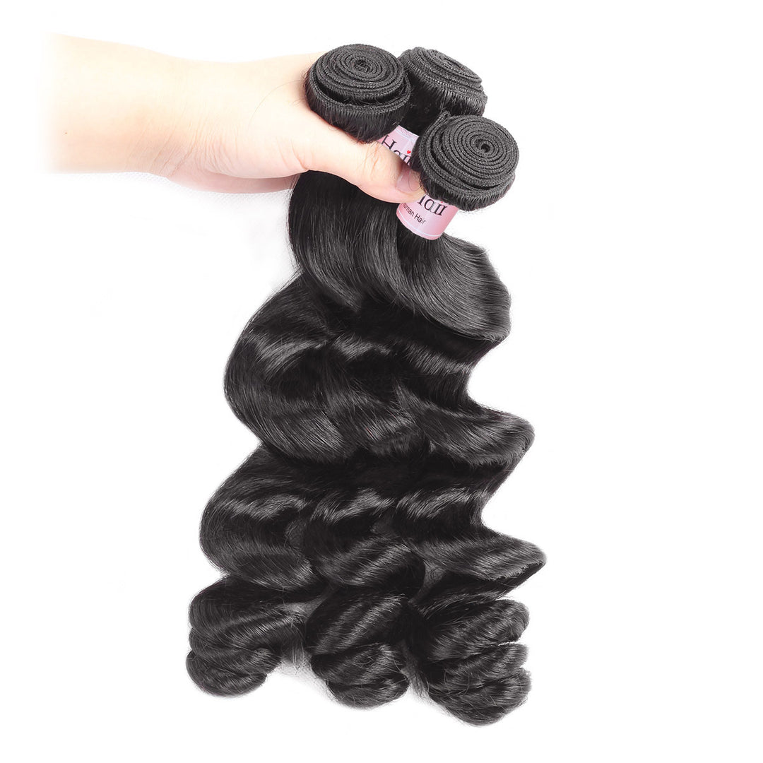 Lolly Hair Indian Loose Wave Human Hair Extensions 1 Bundle Deal 9A 100g : LOLLYHAIR