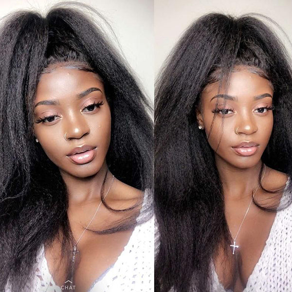 Kinky Straight Bundles with Closure Human Hair 3 Bundles with 4x4 Hd Lace Closure Deal