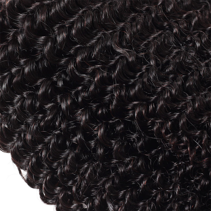 Lolly Virgin Peruvian Kinky Curly Unprocessed Human Hair 2 Bundles With Lace Closure : LOLLYHAIR