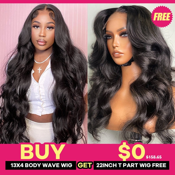Lolly Flash Sale Buy 28-40 13x4 Body Wave Wig Get 22inch Lace Part Wig for FREE