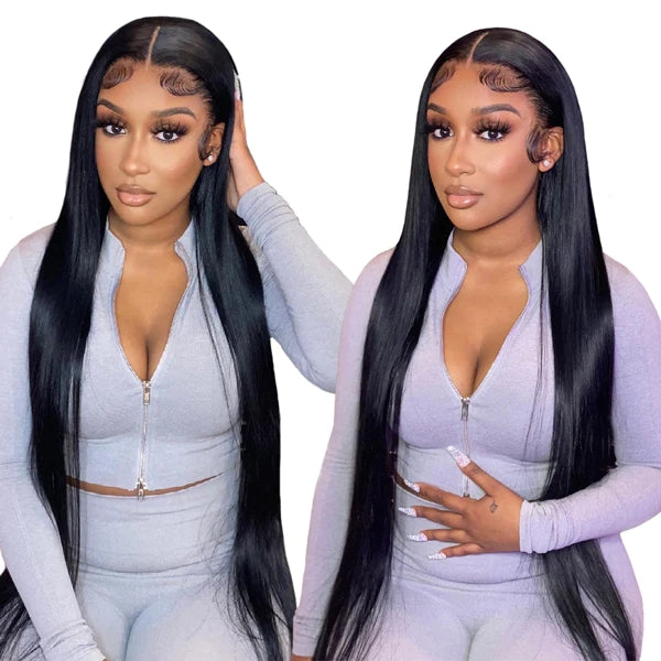 Lolly Flash Sale Buy One Get One Wig Free Buy 32-40 Long Straight 4x4 Lace Closure Wig Get 20inch Lace Part Wig for FREE