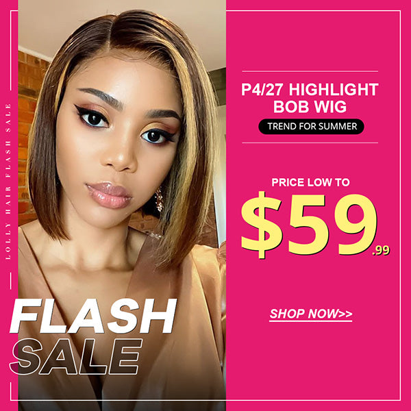 Lolly Flash Sale P4/27 Highlight Straight Bob Wig $59.99