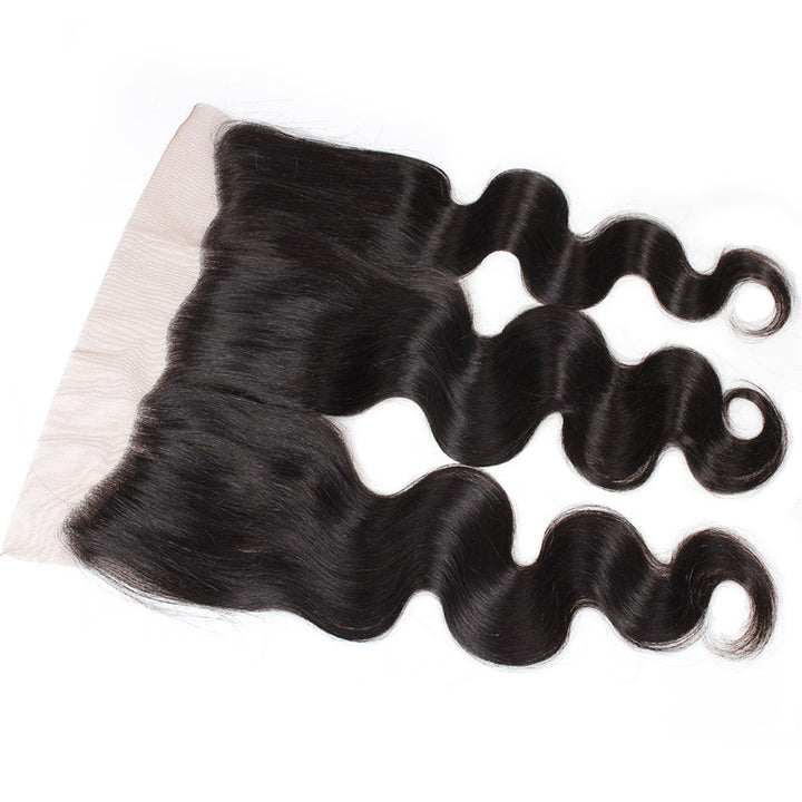 LollyHair Malaysian Virgin Hair Human Hair Extensions Body Wave Weft Hair Bundle Deals 300g With 13x4 Lace Frontal Closure Hair : LOLLYHAIR