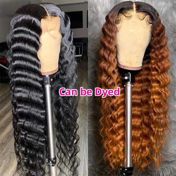 Lolly Loose Deep Wave Wear Go Wigs 13x4 HD Transparent Lace Front Wigs Real Glueless Pre Plucked Human Hair Wigs