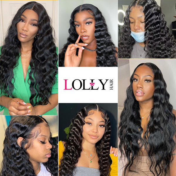 Loose Deep Wave Wig 13x4 Lace Front Wig Real Human Hair Wigs 180% 250% Density