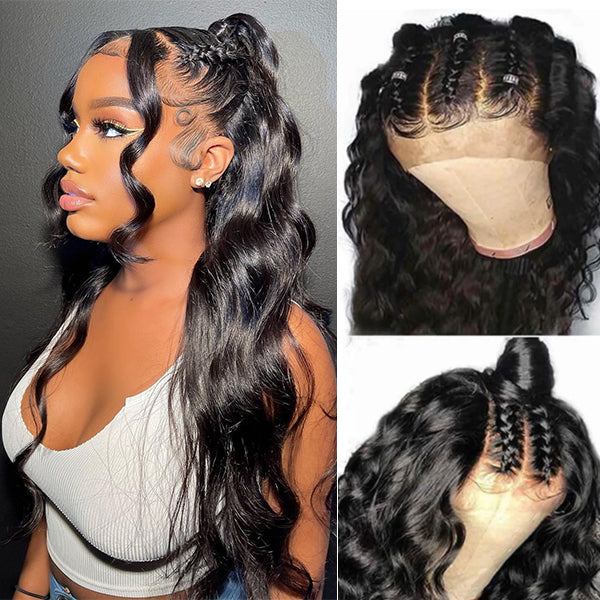 HD Transparent Full Lace Wigs Human Hair Loose Deep Wave Lace Front Wig