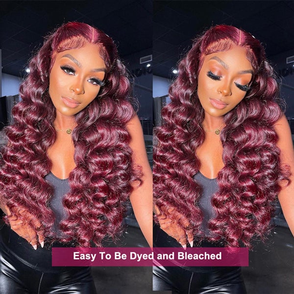 値下げ！【使用5回未満】Wiglo LT4 Red※インナー紛失／Bergans 40 Inch 250% Loose Deep Wave Glueless Wigs 4x4 5x5 HD Lace Closure