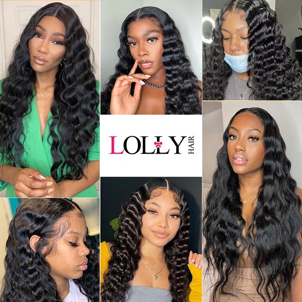 Loose Deep Wave Wig 4x4 Lace Closure Wig 250% Lace Front Human Hair Wigs