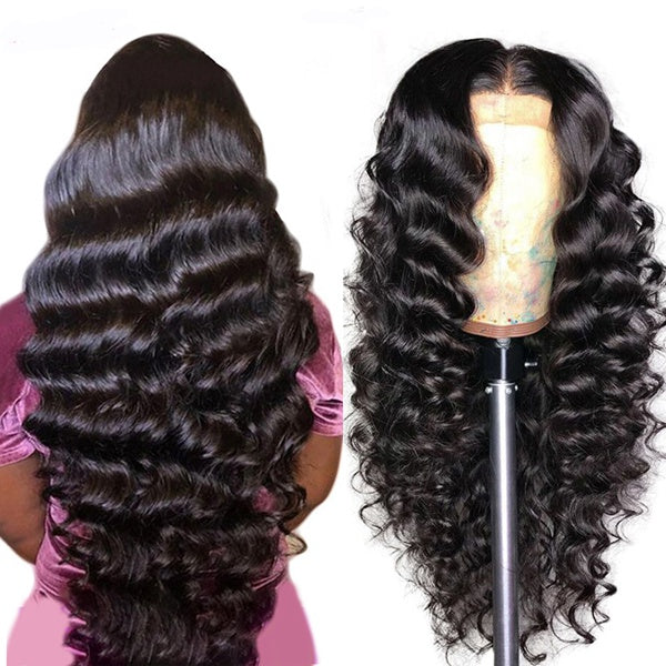 Loose Deep Wave Wig 4x4 Lace Closure Wig 250% Lace Front Human Hair Wigs - LollyHair