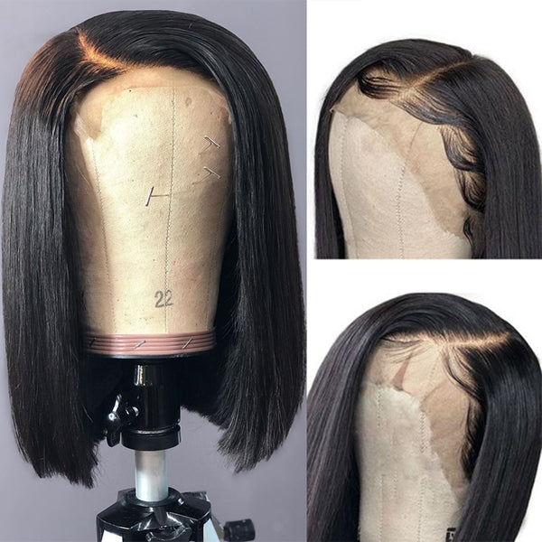 Short Human Hair Lace Front Bob Wigs 13x2 Straight Lace Front Wigs