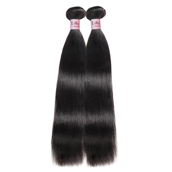 Lolly Brazilian Straight Wave Virgin Hair With 13*4 Lace Frontal Closure 9A : LOLLYHAIR