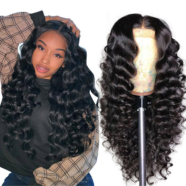 Swiss HD Lace Front Wigs Loose Deep Wave 13x4 Lace Frontal Wig - LollyHair