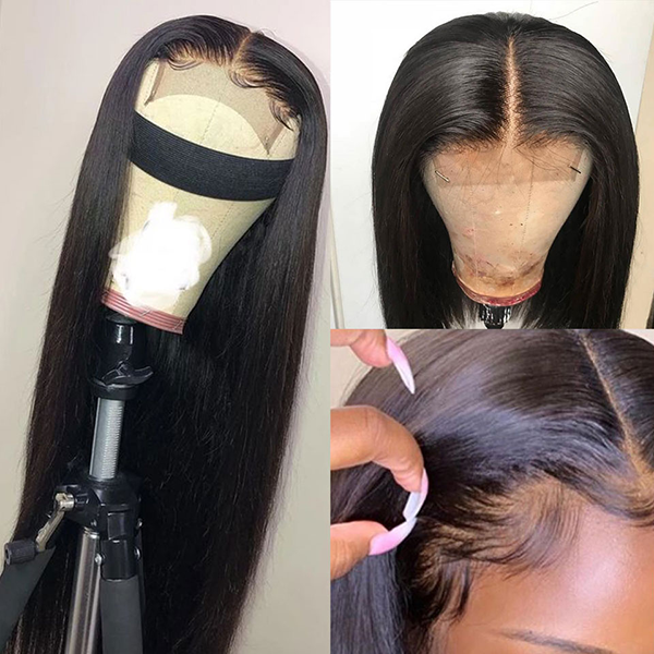 Transparent 13x6x1 Bone Straight Lace Front Wigs Long Straight Wigs - LollyHair