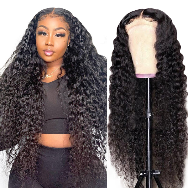 Undetectable Invisible Lace Water Wave Hair 13x4 HD Lace Front Wigs - LollyHair