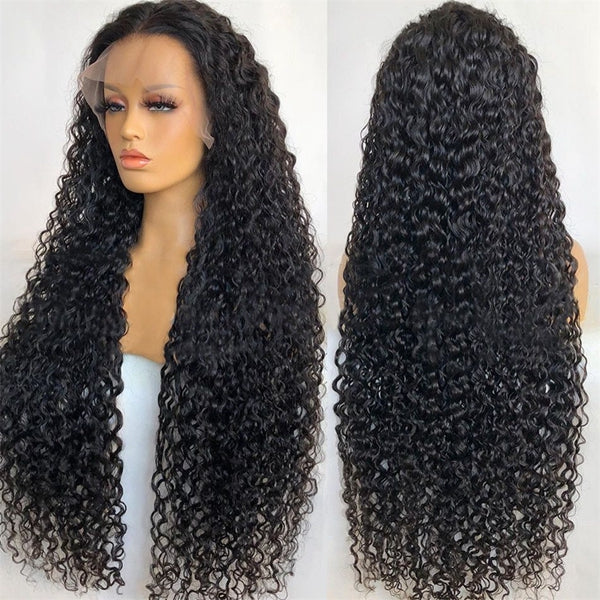 Water Wave Lace Front Wig 13x6 HD Transparent Lace Frontal Wig 30 inch Human Hair Wigs