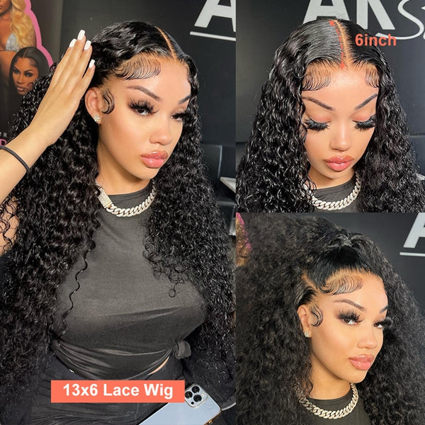 250 Density 13x6 Hd Lace Frontal Wigs 30 32 Inch Water Wave Human