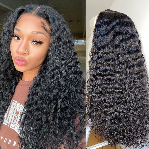 Water Wave Lace Front Wigs 250% 6x6 Closure Wig HD Wet and Wavy Lace Front Wigs for Women