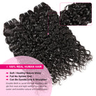 Water Wave Human Hair Bundles with Frontal HD Lace Frontal with Bundles - LollyHair