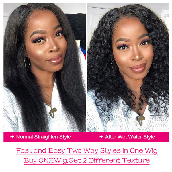 Lolly Flash Sale 70% OFF Wet And Wavy Wigs Water Wave Lace Part Human Hair Wigs for Women $49.99