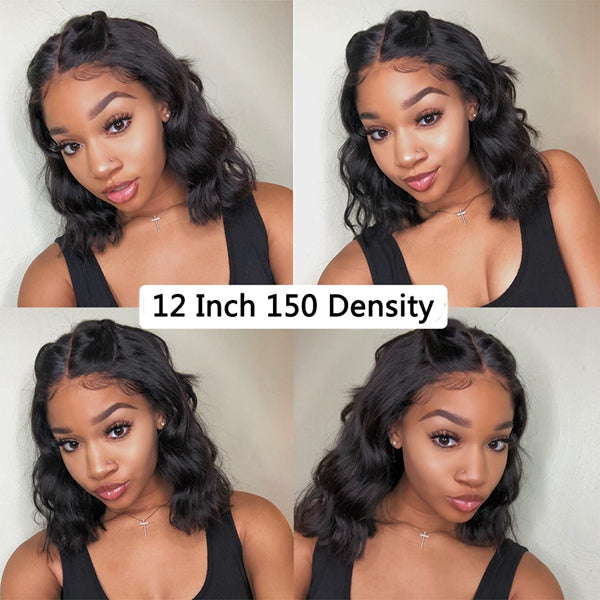 Short Bob Wig Lace Front Human Hair Wigs 4X4/13x4 Body Wave Wig for Women - LollyHair