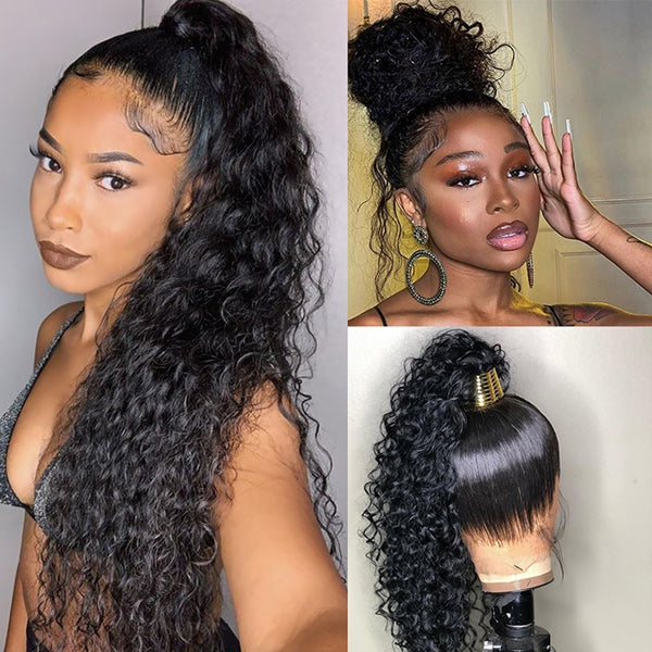 360 Lace Frontal Wig Water Wave HD Lace Front Wigs for Women - LollyHair