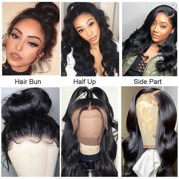 360 Lace Frontal Wig Body Wave Lace Front Human Hair Wigs for Black Women - LollyHair